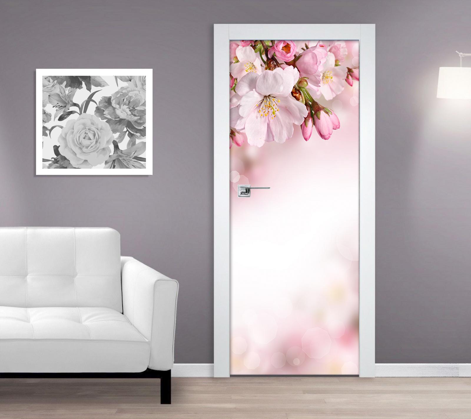 Samolepící fototapeta na dveře 95x210cm - Jarní květy