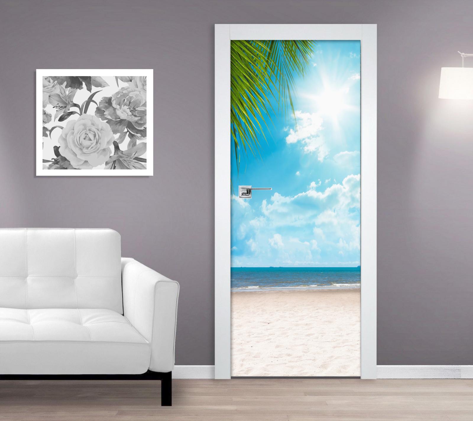 Samolepící fototapeta na dveře 95x210cm - Slunečná pláž