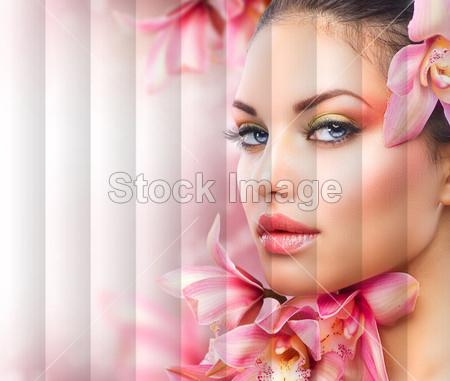 Fotožaluzie - Tvář s květy