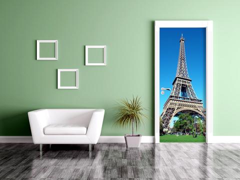 Samolepící fototapeta na dveře 95x210cm- Eiffelova věž