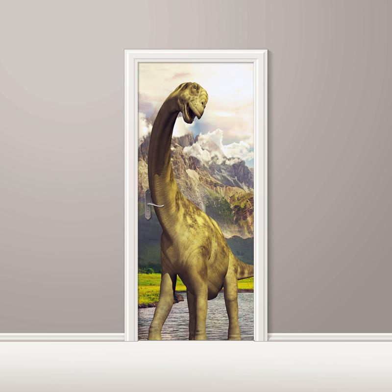 Samolepící fototapeta na dveře 95x210cm - dinosaurus
