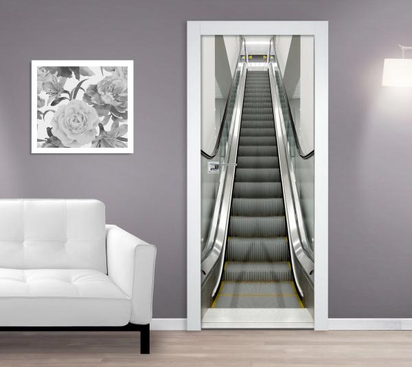 Samolepící fototapeta na dveře 95x210cm - pojízdné schody
