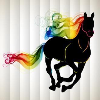 Fotožaluzie - Kůň s barevnou hřívou