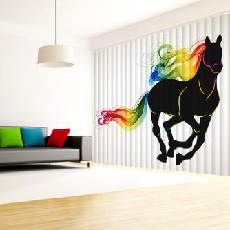 Fotožaluzie - Kůň s barevnou hřívou